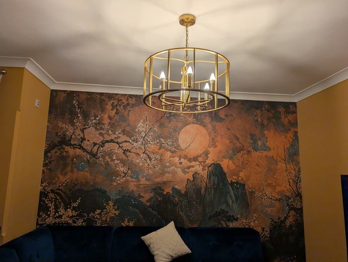 Chandelier light fitting installation